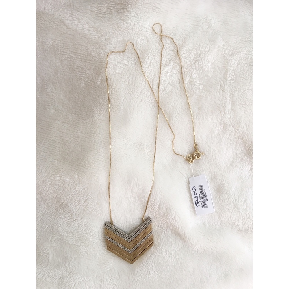 Madewell pave arrowstack necklace